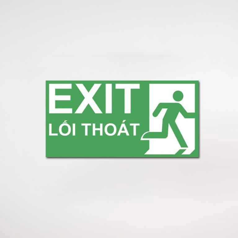 Biển chỉ dẫn lối thoát hiểm exit an toàn pccc